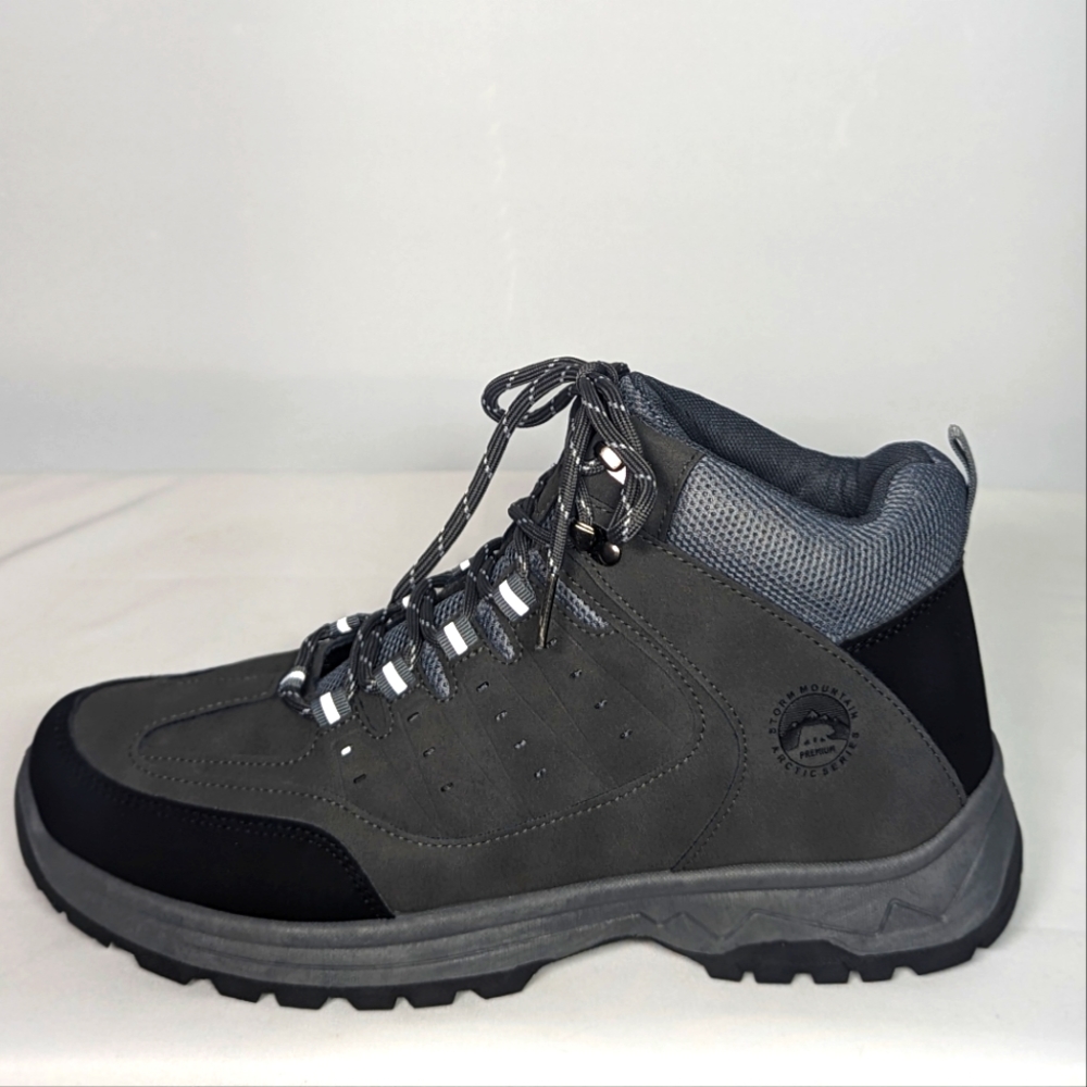 NEW Storm Mountain Mens Winter Snow Hiking Boot Sz 10 grey